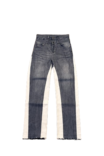 DOUBLE WAISTED FLARED JEANS